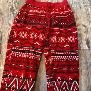 Small Aeropostale Red Patterned Christmas Pajama Pants
